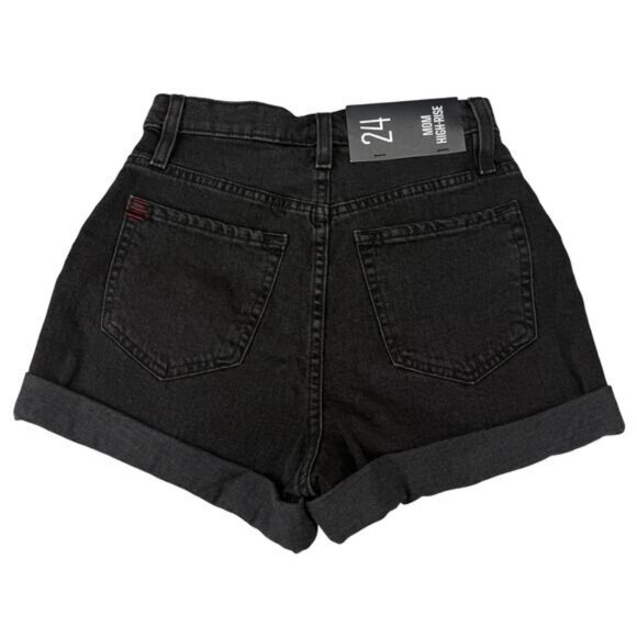 Bdg UO Mom High-Rise Denim Short In Black Womens Size 24 - Picture 5 of 5